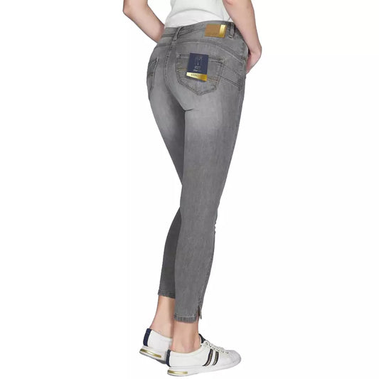 Yes Zee Gray Cotton Women's Push-Up Jeggings