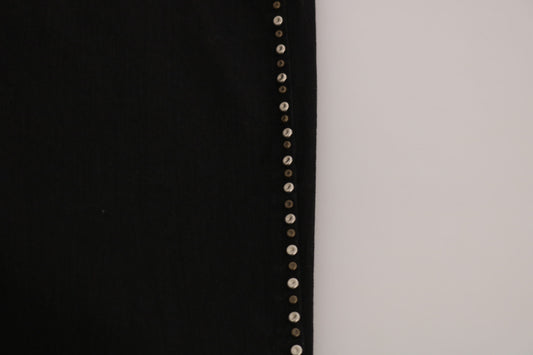 Costume National Chic Mid Waist Skinny Black Denim