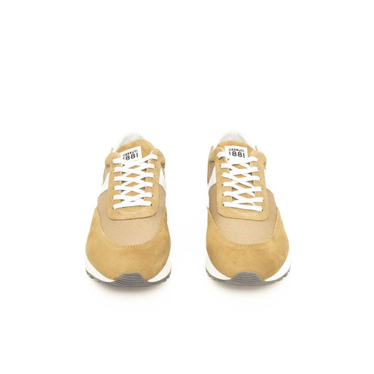 Cerruti 1881 Beige Calfskin Men Sneaker