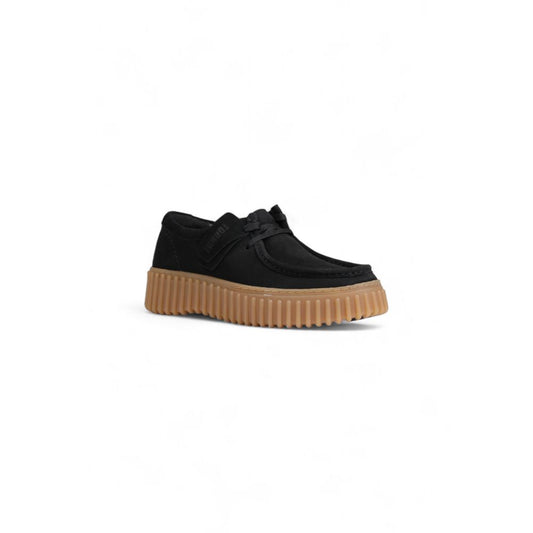 Clarks Black Suede Leather Flat Shoe