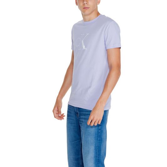 Calvin Klein Jeans Purple Cotton Cotton T-Shirt