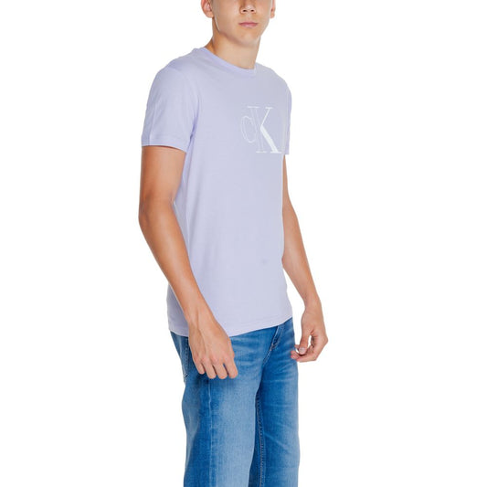 Calvin Klein Jeans Purple Cotton Cotton T-Shirt