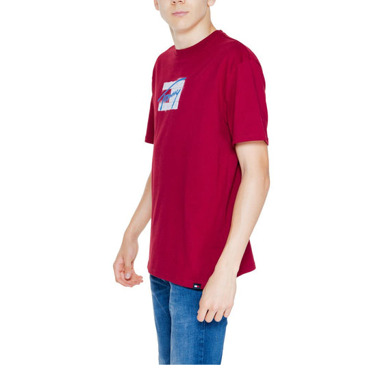 Tommy Hilfiger Jeans Bordeaux Recycled Cotton T-Shirt