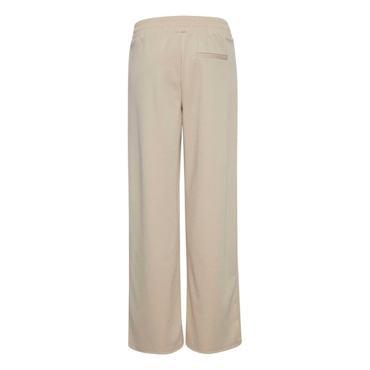 ICHI Beige Recycled Polyurethane Jeans & Pant