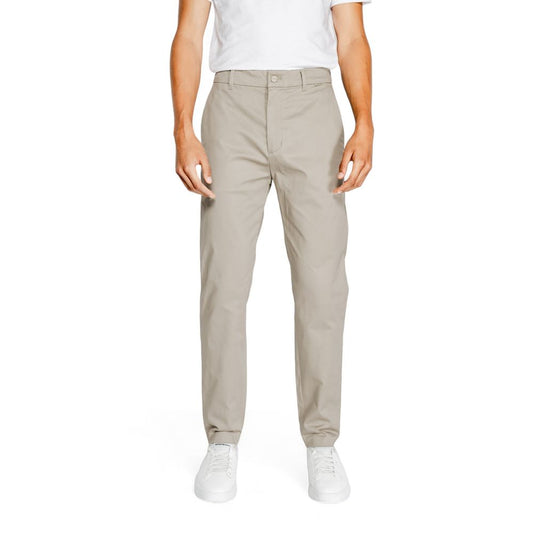 Calvin Klein Beige Cotton Cotton Jeans & Pant