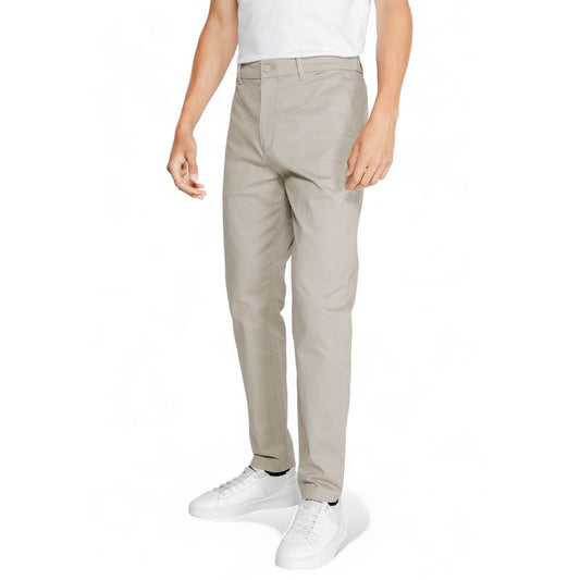 Calvin Klein Beige Cotton Cotton Jeans & Pant