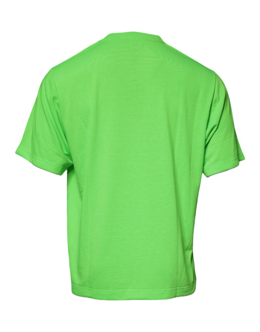 Dolce & Gabbana Green DG Logo Cotton Crew Neck T-shirt