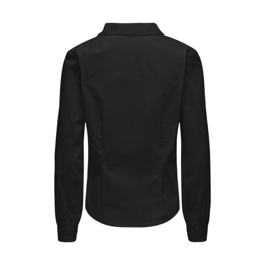Jacqueline De Yong Black Cotton Shirt