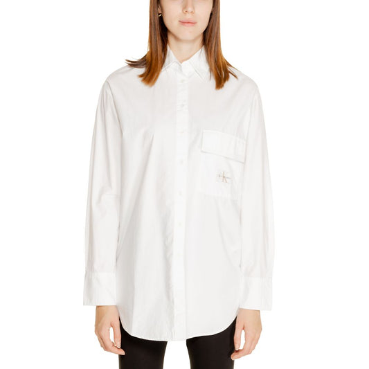 Calvin Klein Jeans White Recycled Cotton Shirt