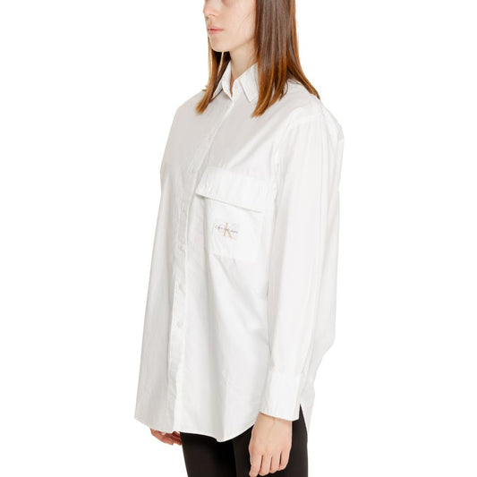 Calvin Klein Jeans White Recycled Cotton Shirt
