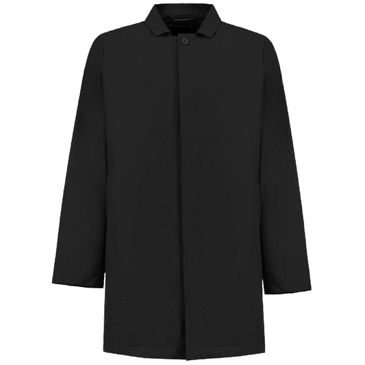 People Of Shibuya Black Recycled Polyester Men Trench