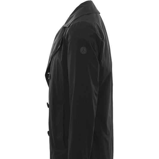 People Of Shibuya Black Recycled Polyester Men Trench
