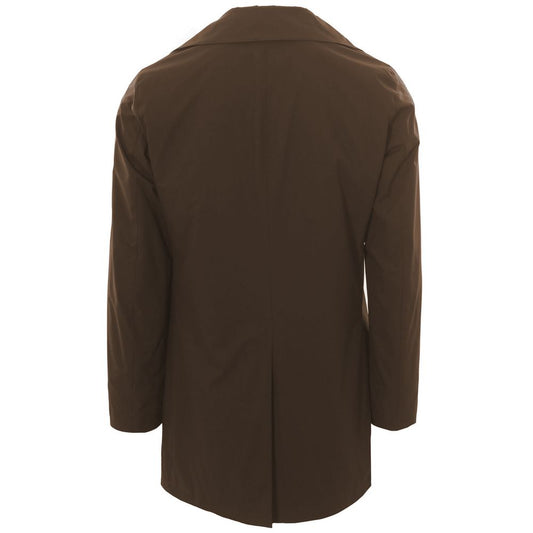 People Of Shibuya Brown Recycled Polyester Men Jacket