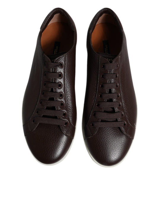 Dolce & Gabbana Brown Low Top Men Saint Tropez Sneakers Shoes