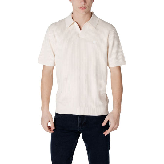 Calvin Klein Jeans Cream Cotton T-Shirt
