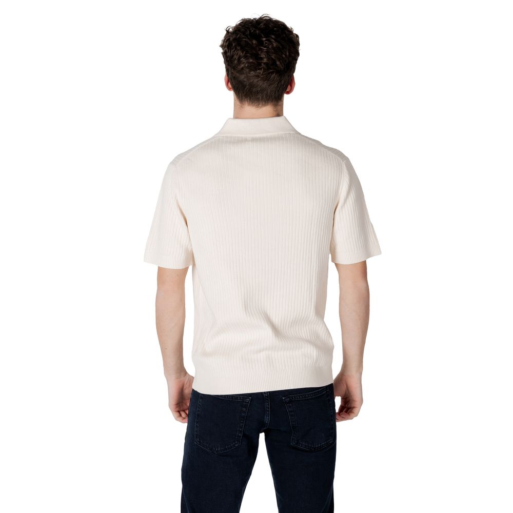 Calvin Klein Jeans Cream Cotton T-Shirt
