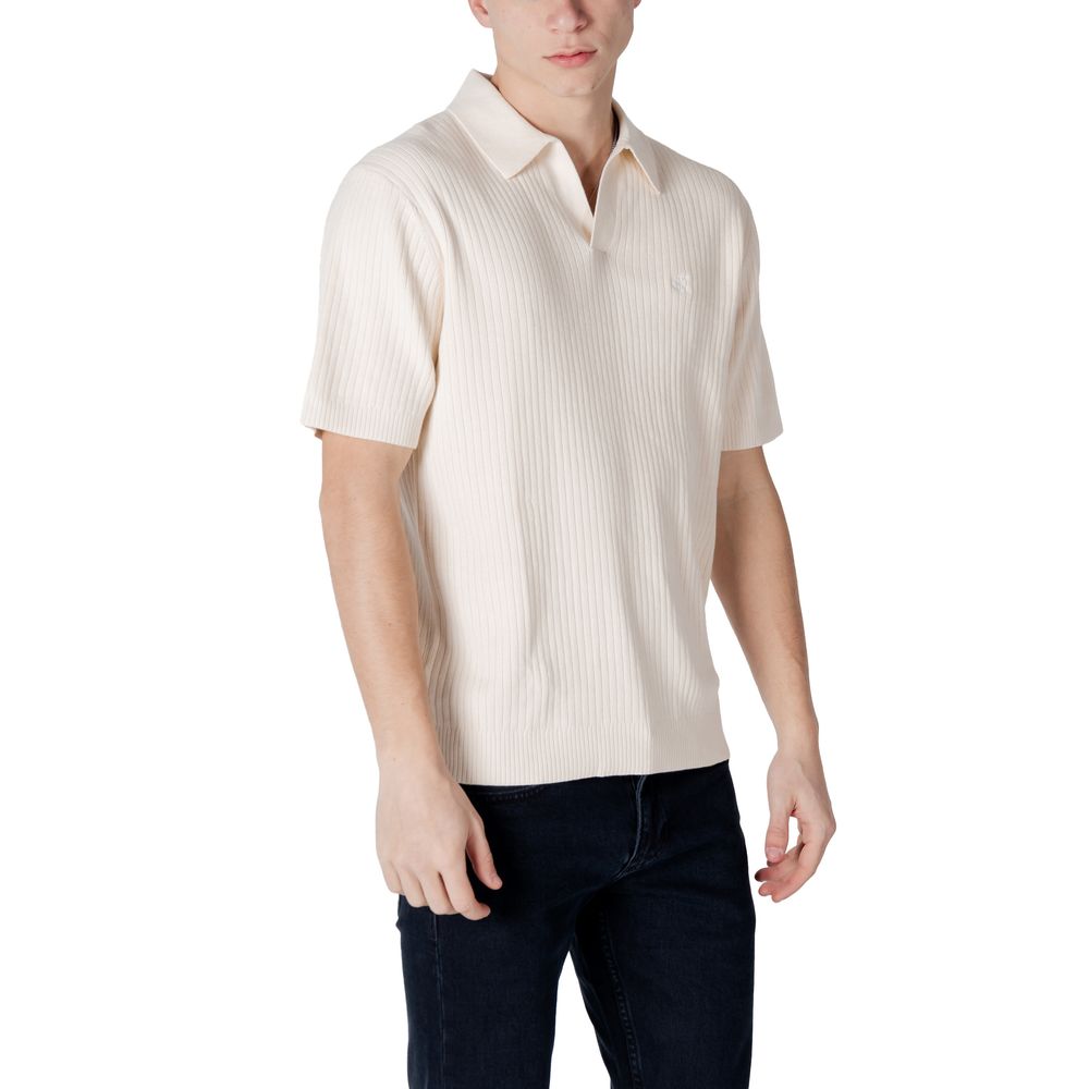 Calvin Klein Jeans Cream Cotton T-Shirt