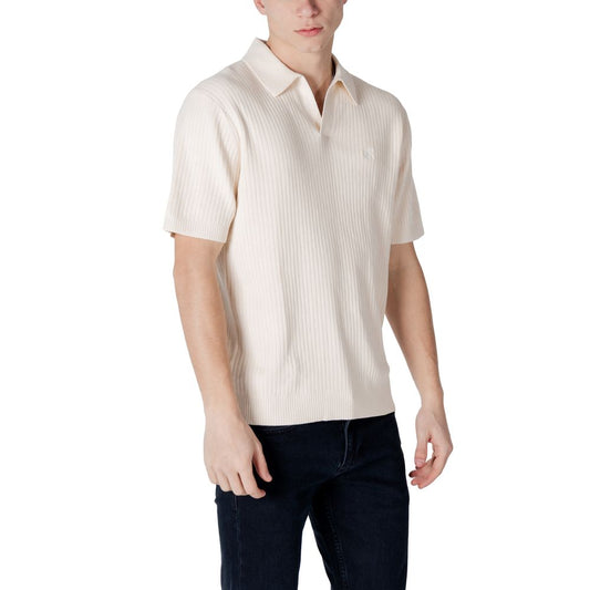 Calvin Klein Jeans Cream Cotton T-Shirt