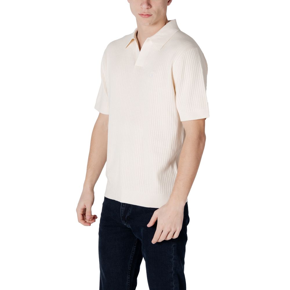 Calvin Klein Jeans Cream Cotton T-Shirt