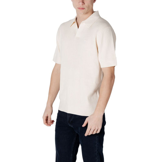 Calvin Klein Jeans Cream Cotton T-Shirt