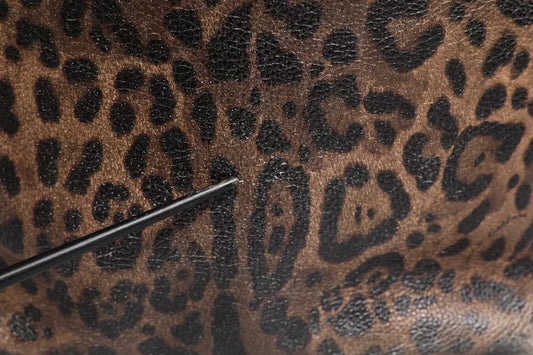 Dolce & Gabbana Brown Black Calfskin Leopard Print Shoulder Tote Bag