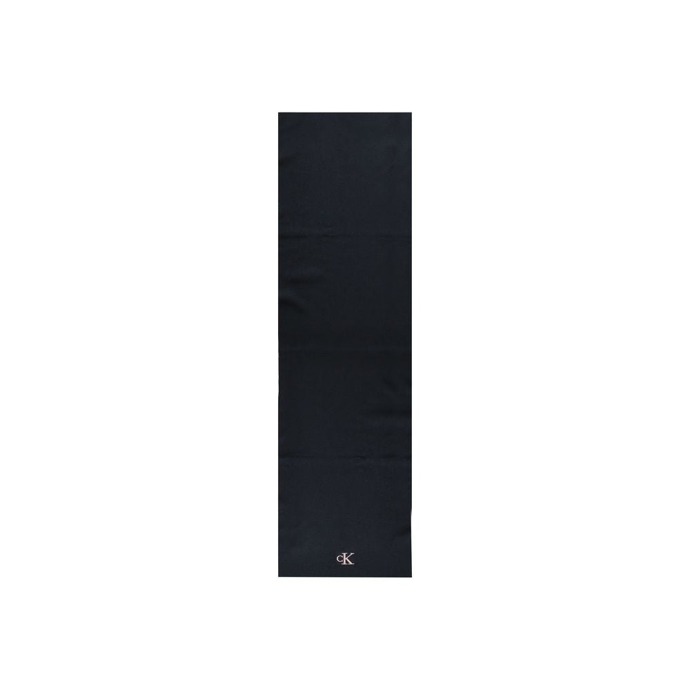 Calvin Klein Black Polyester Polyester Scarf