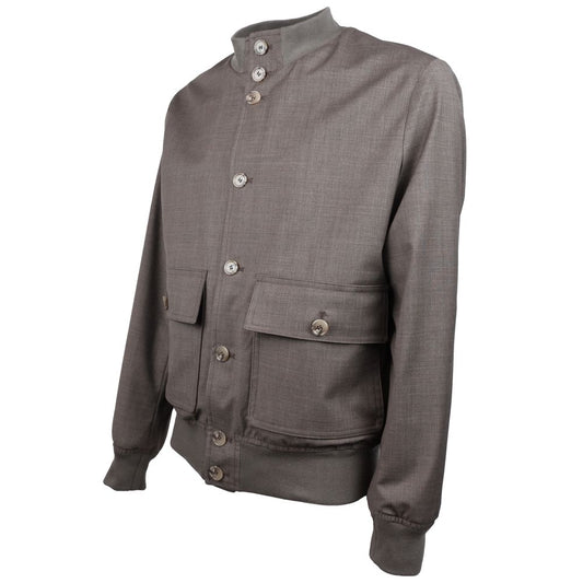 Made in Italy Brown Wool Vergine Jacket