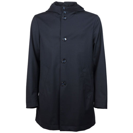 Made in Italy Blue Wool Vergine Jacket
