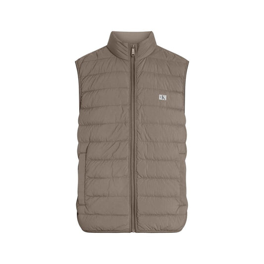 Calvin Klein Jeans Beige Recycled Polyamide Jacket
