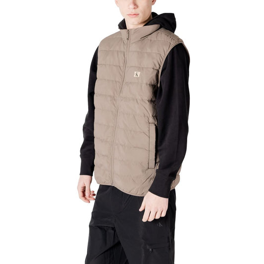 Calvin Klein Jeans Beige Recycled Polyamide Jacket