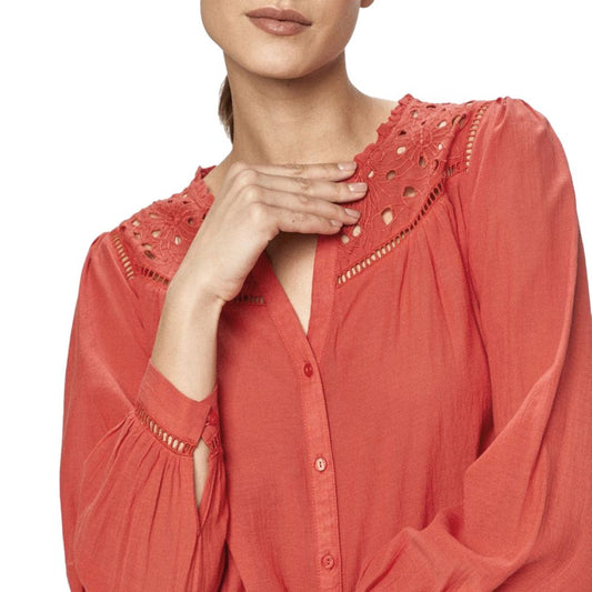Pepe Jeans Red Viscose Shirt
