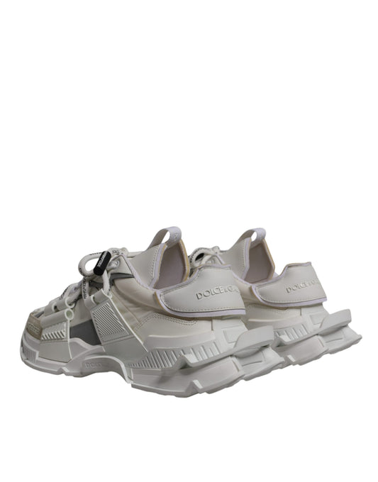 Dolce & Gabbana White Nylon Low Top Space Sneakers Shoes