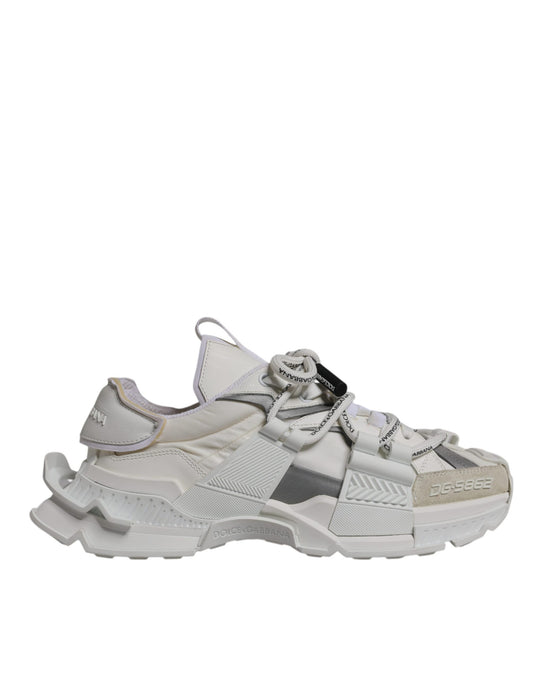 Dolce & Gabbana White Nylon Low Top Space Sneakers Shoes