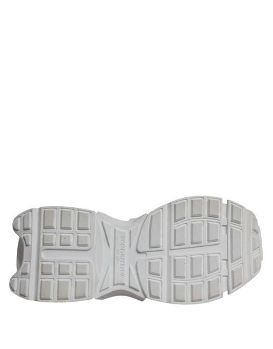 Dolce & Gabbana White Nylon Low Top Space Sneakers Shoes