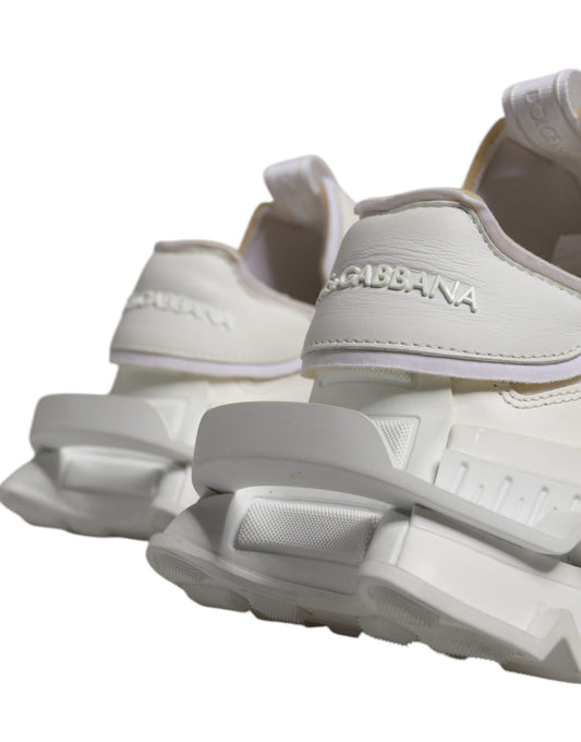 Dolce & Gabbana White Nylon Low Top Space Sneakers Shoes