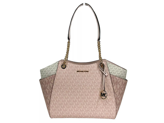 Michael Kors Jet Set Large Chain Shoulder Tote Bag Powder Blush Multi