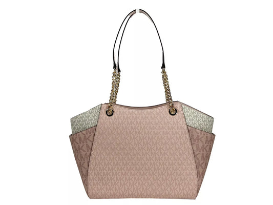 Michael Kors Jet Set Large Chain Shoulder Tote Bag Powder Blush Multi