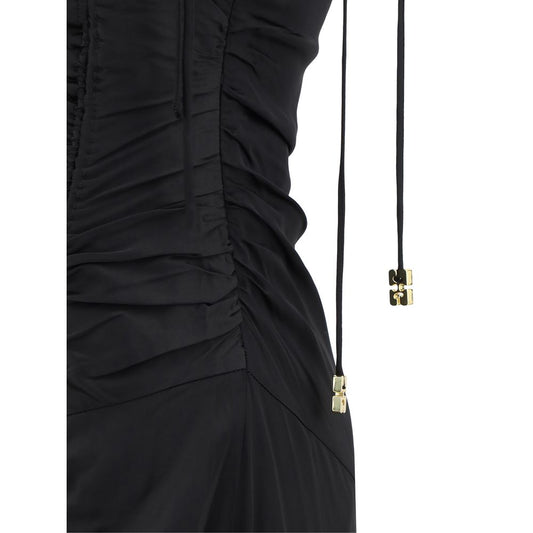Ganni Satin Long Dress