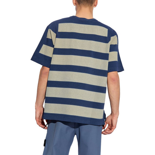 Stone Island Blue Cotton T-Shirt