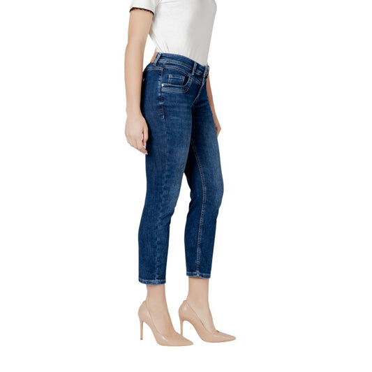 Street One Blue Cotton Jeans & Pant