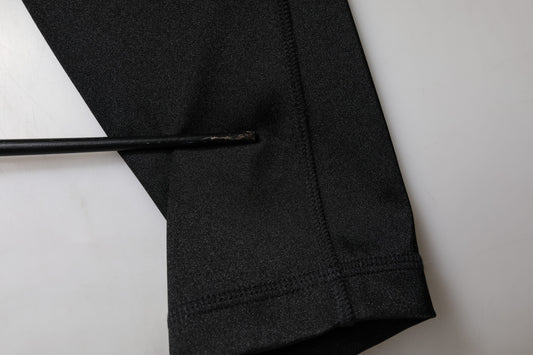 Dolce & Gabbana Black Nylon High Waist Slim Fit Pants