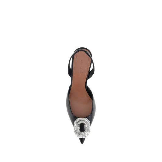 Amina Muaddi Leather slingback Pumps