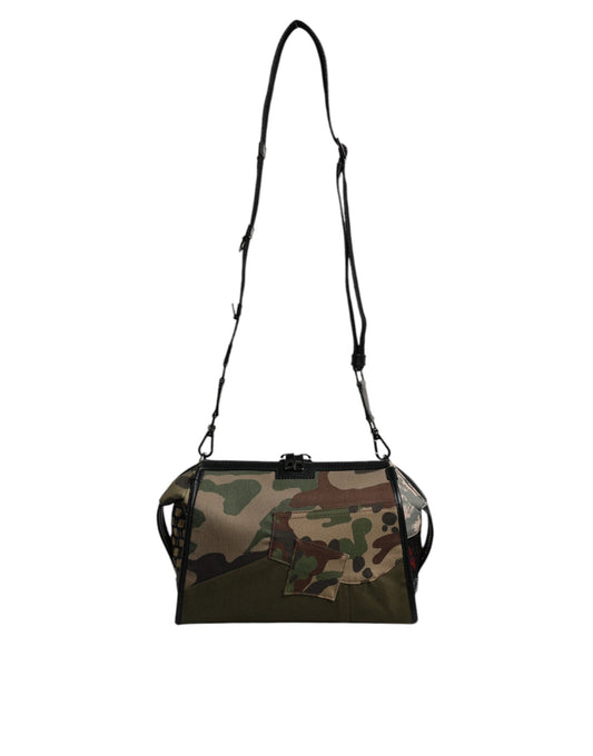 Dolce & Gabbana Multicolor Camouflage Patchwork Crossbody Bag