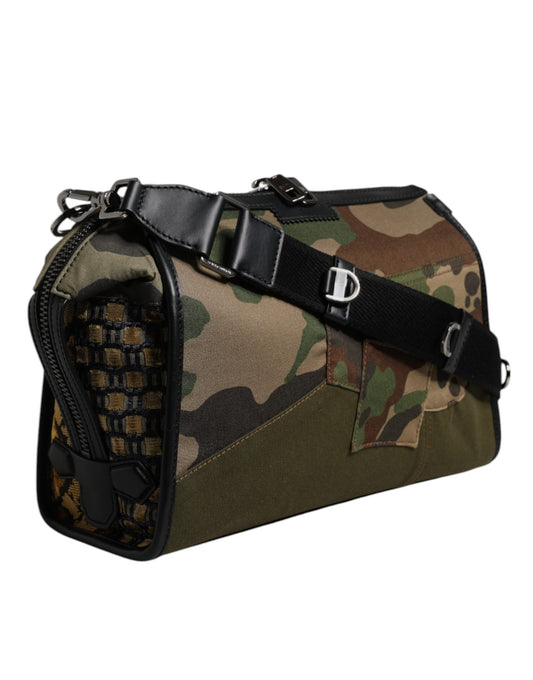 Dolce & Gabbana Multicolor Camouflage Patchwork Crossbody Bag