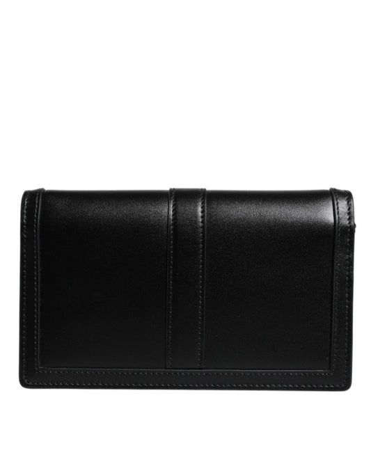 Versace Black Calfskin Leather Chain Strap Shoulder Crossbody Bag