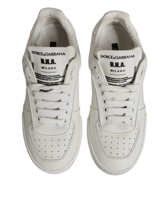 Dolce & Gabbana White Miami Leather Low Top Sneakers Shoes