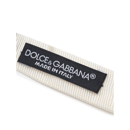 Dolce & Gabbana White Silk Ties & Bowty