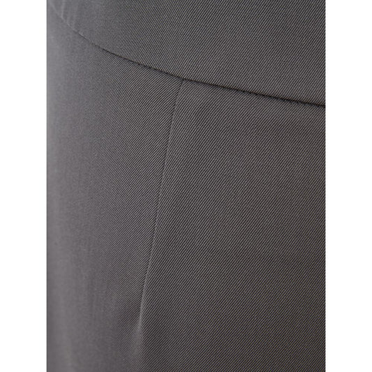 Lardini Chic Gray Wool Trousers for Sophisticated Style