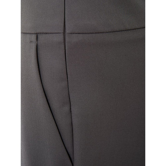 Lardini Chic Gray Wool Trousers for Sophisticated Style
