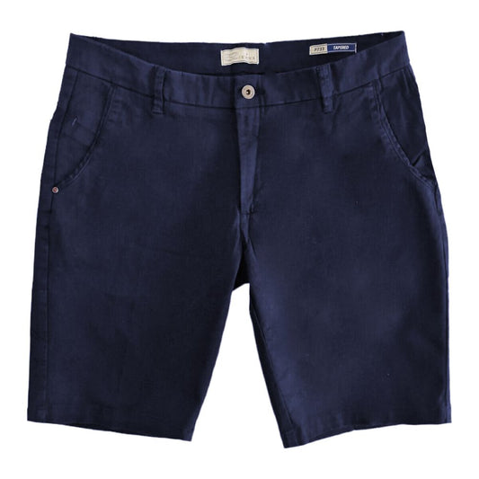Yes Zee Blue Cotton Short